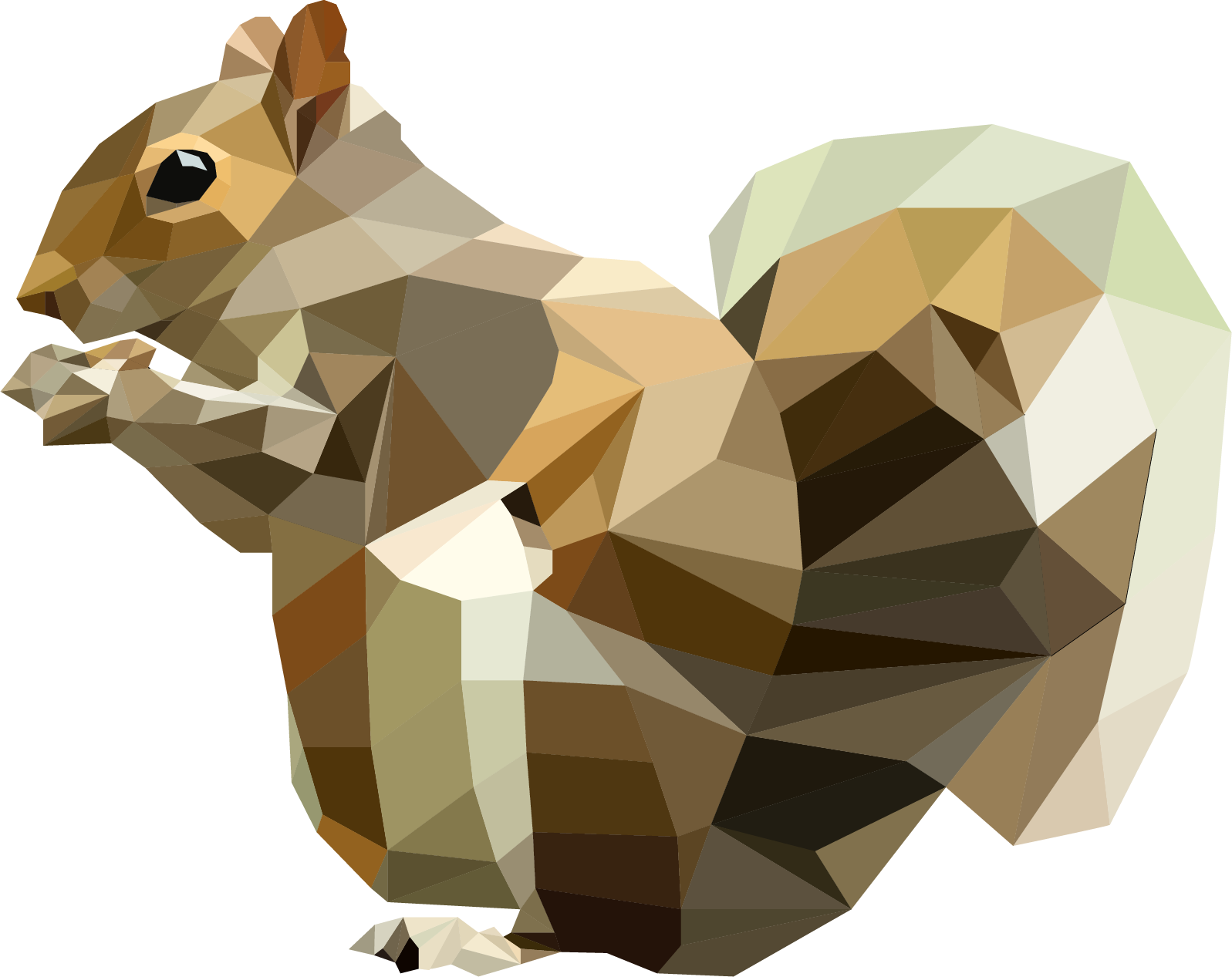 écureuil roux d'amérique low poly Orbial